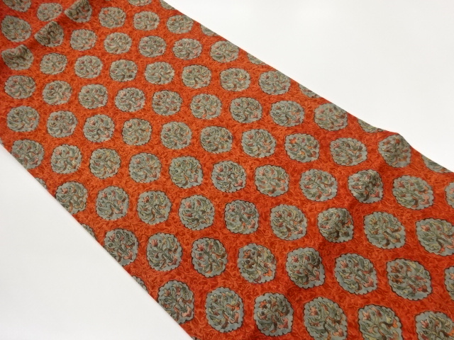 JAPANESE NAGOYA OBI / TSUMUGI / ABSTRACT FLOWER